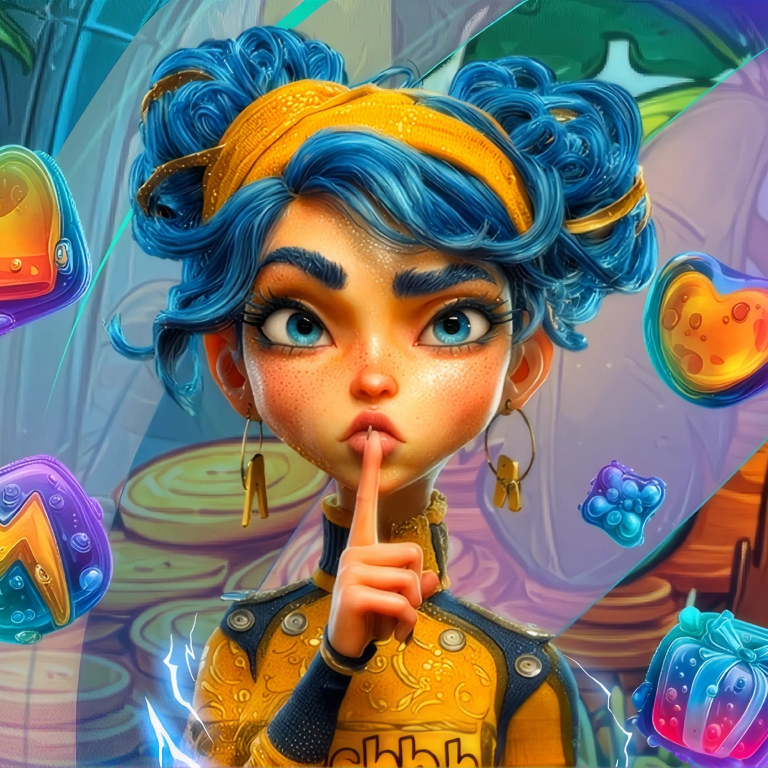 Slot reels and casino chips on a game lobby screen